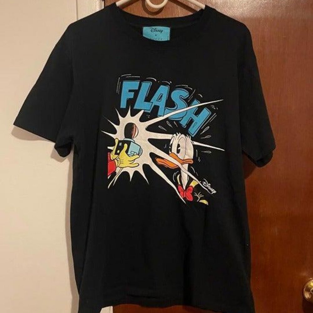 GUCCI X DISNEY Donald Duck Crew Neck Black T-Shirt